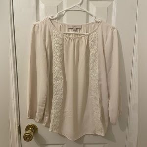 The Loft quarter length sleeve blouse
